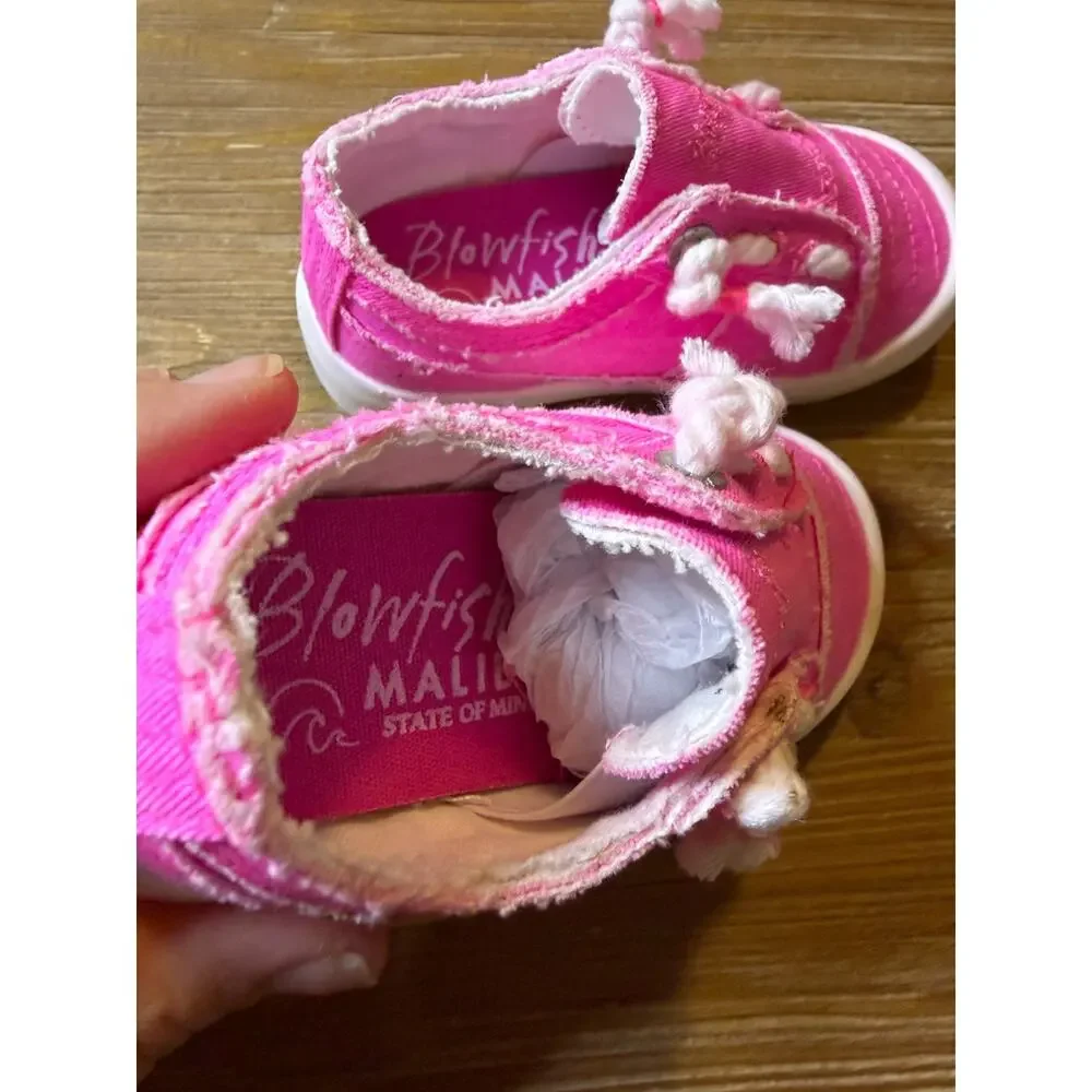Blowfish Malibu Pink Slip-On Shoes – Girls Size 5T – Brand New (No Box)